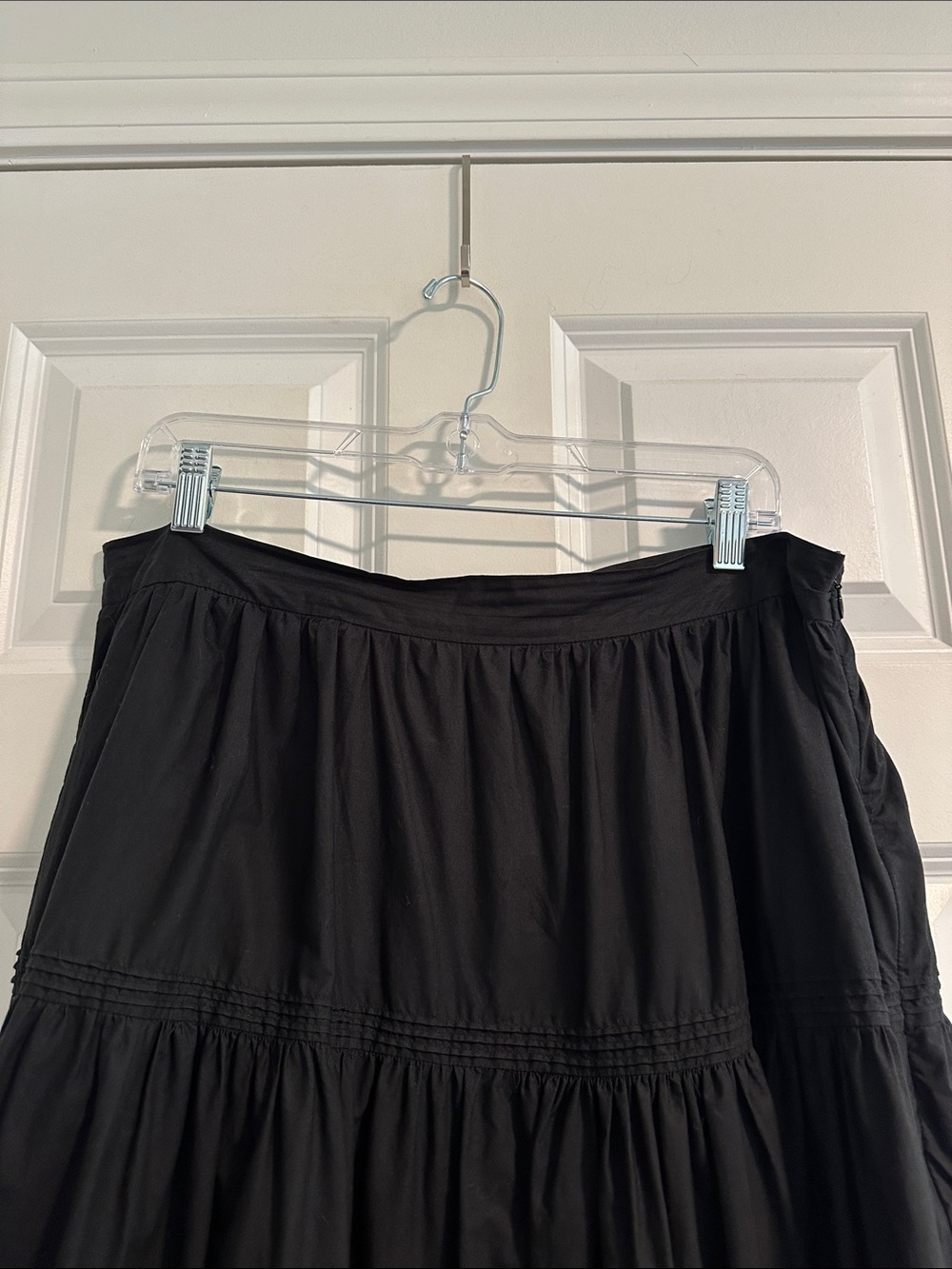 EUC Doen Sebastiane Tiered Cotton Poplin Skirt in Black size XL - Picture 4 of 10